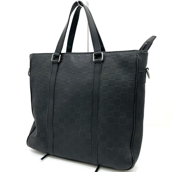 Louis Vuitton Handbags - Louis Vuitton Tadao Damier Infini Shoulder Bag Tote Handbag Black